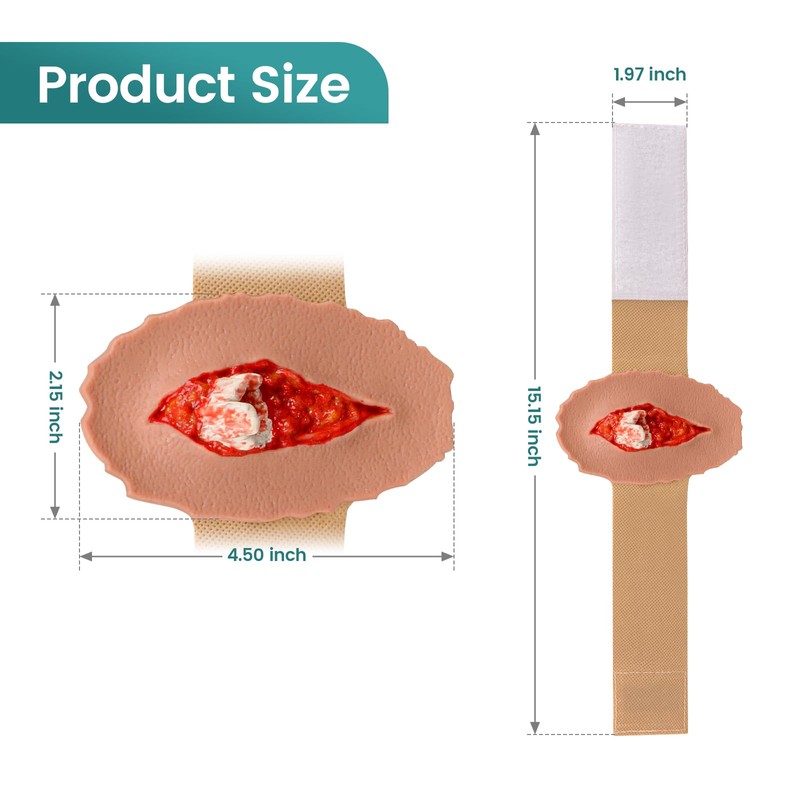 MedEduQuest Open Fracture Wound Packing Trainer, Wound Dressing Training Model,