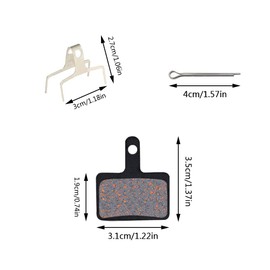 4Pcs Bike Disc Pad Resin Brake Pads Semi-Metallic Brake Pads Disc Brake Pads for M315 M355 M375 M395 M416 M446 M447 M475 M515 M525 M575