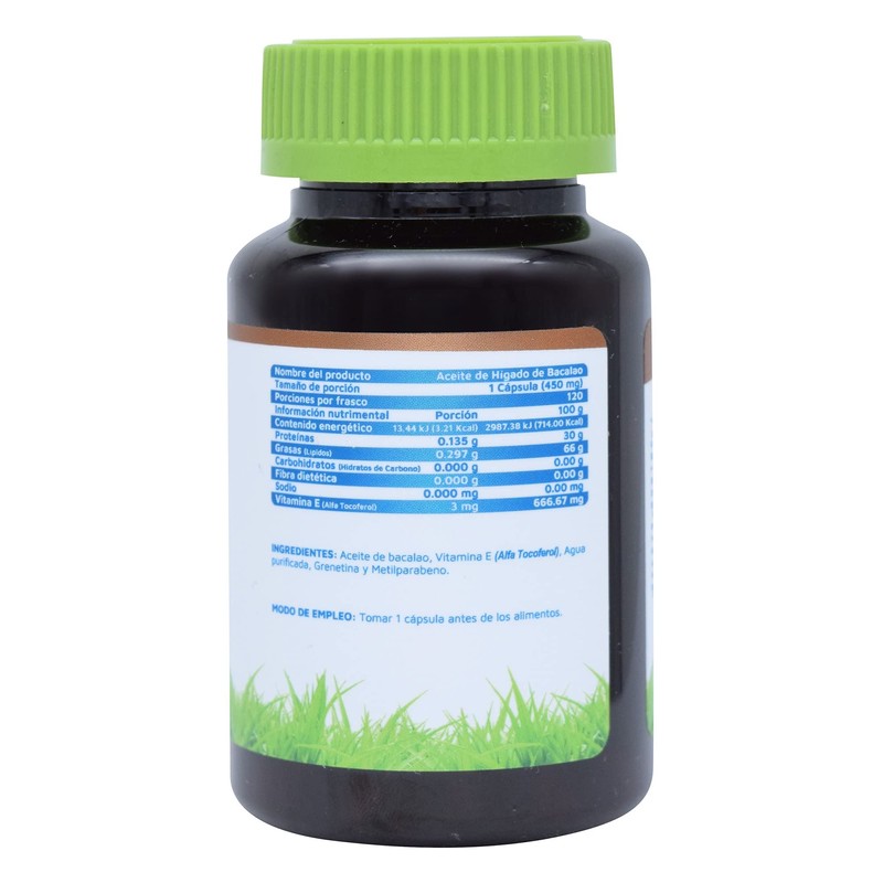 Aceite de Higado de Bacalao Vidanat 120 c aps