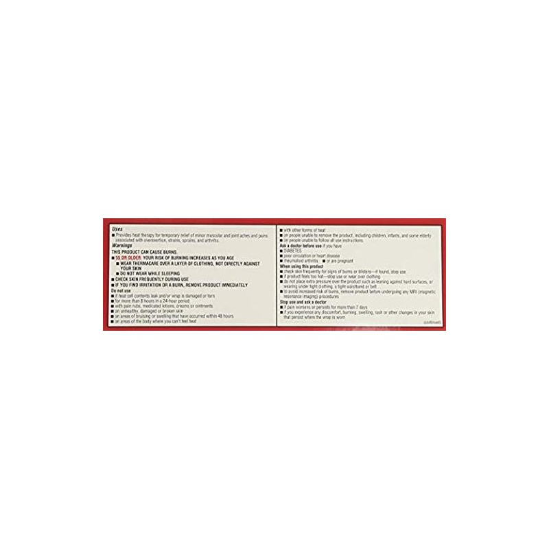 Thermacare Heatwraps Lower Back & Hip, L-XL- SPECIAL LIMITED PACK