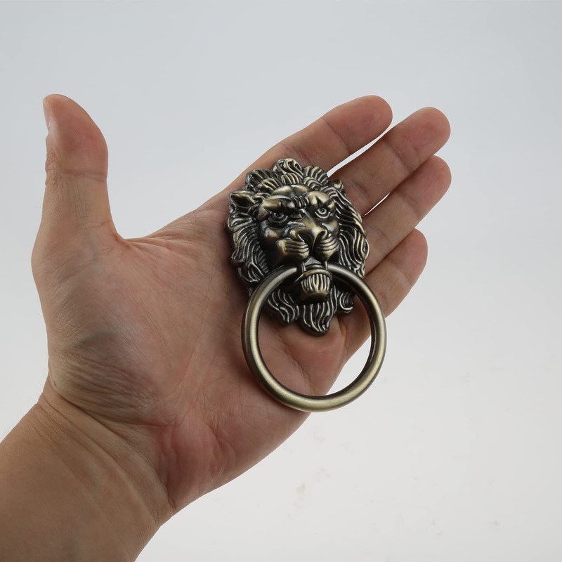 Mgoodoo 5pcs Drawer Lion Head Pull Handle Knob Dresser Cabinet