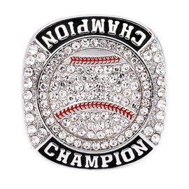 12 Pcs Baseball Championship Ring Trophy Award Gift Tournament Championship Ring Winner Tournament Team, from Size 8 to 11, (Silver, Size 10)