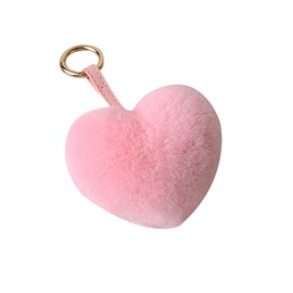 TangDao Plush Keyring Ladies Girls Love Heart Bag Pendant Key Rings Lucky Charm, pink, m