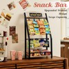 Pinzoveco Chip Rack Display Stand, 4 Tiers 24 Clips Snack