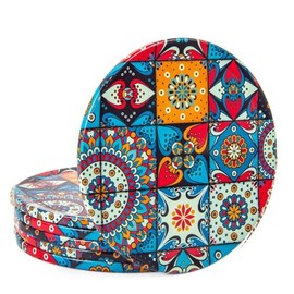 821 - Turkish Drink Coasters Set of 6 - Mediterranean Design for Cup Coasters Gift Sets from Istanbul by Jeannieparnell