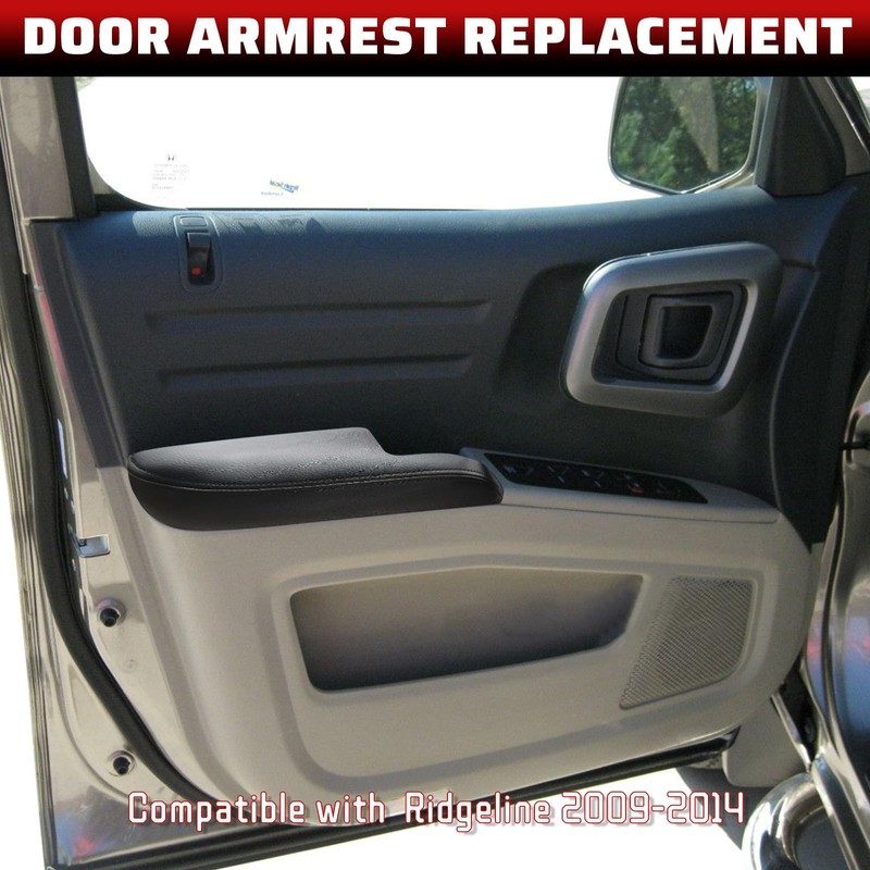 QianBao 2PCS Front Door Armrest Leather Cover Replacement for Honda