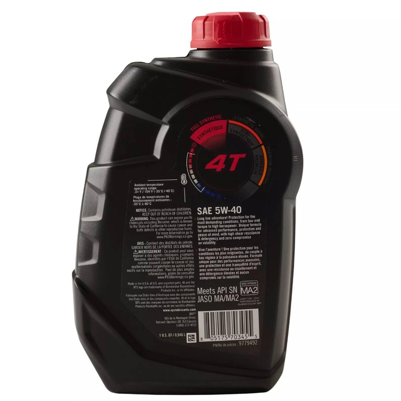 BRP OEM XPS 4T 5W-40 Synthetic Oil, 9779133, 9779492