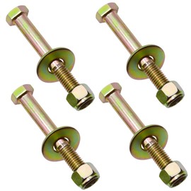 Metalsuberg 5/8" x 4-1/2" Hex Head Bolt by Color Galvanization with Nylon Lock nut and Large Size Washer Assortment Kit,Alloy Steel,Grade 5.(4pcs Pack)