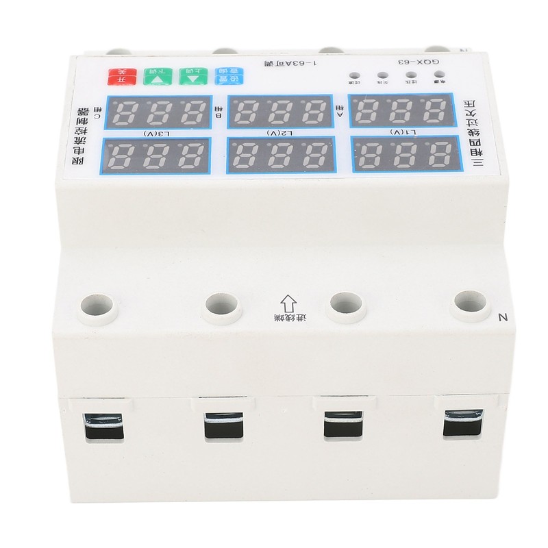 Over Under Voltage Protector 3 Phase 4 Wire Adjustable Voltage