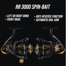 Rigged and Ready RR 3000 Fishing Reel. Strong & durable salt protected reel for Spin Bait Carp & LRF Fishing. 5.1.1 ratio. 4+1 bearing. Spare spool & soft reel bag