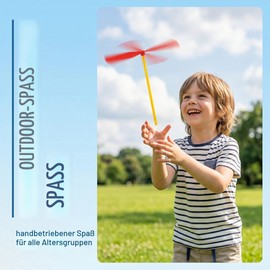 BLPRKOT Pack of 40 Propeller Toy, Dragonfly Plastic, Helicopter Rotation, Propeller, Outdoor, Patio, Garden, Gift