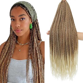 TAOYEMY Box Crochet Braids Hair Extensions 6 Packs 24 Inch Synthetic Braid Hairstyle 22 Strands/Pack Crochet Hair Extensions (24 Inches, 70#)