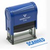 SCANNED Oficina SELF-INKING Oficina Sello de hule, Azul