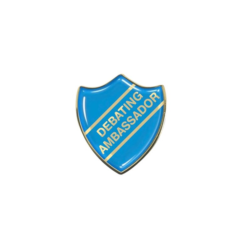 Debating Ambassador Cyan School Shield Badge