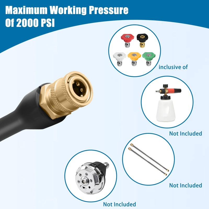 Pressure Washer Wand 308494075 with 5 Spray Nozzles and 1
