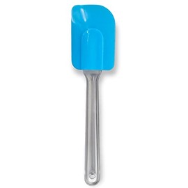 Handy Housewares 10" Long Flexible Silicone Head Spatula with Frosted Plastic Handle (Blue)