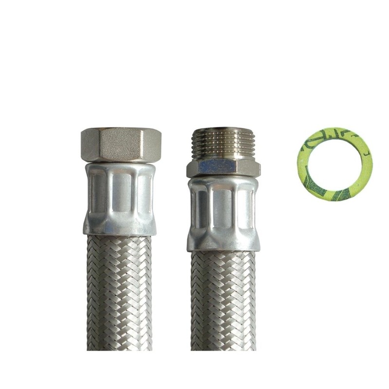 Reinforced hose 1 inch nut x 1 inch male thread