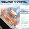 YZF10-20 Condenser Fan Motor AC 120V 60Hz 1550rpm 10/55W 0.8A