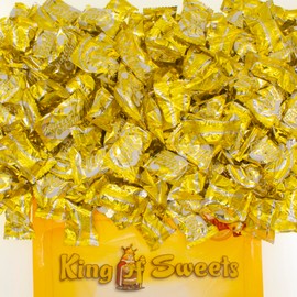 Columbian Butter Toffee | 1 Pound | Creamy & Rich Individually Wrapped Candy | Individually Wrapped in Resealable King of Sweets Bag