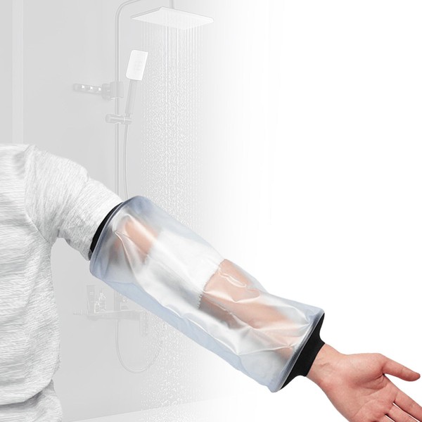 Waterproof Arm Cover for Shower, 30cmx22cm Waterproof Cast Cover Arm, Reusable and Soft, Plaster Cast Waterproof Cover Arm for Bandages, Plasters, Waterproof Hand Cover for Shower, For Adult, Kids