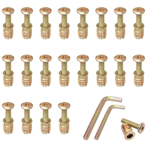 20-Set Furniture Connector Bolt Kit – Wood Furniture Fastener Set