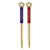 2X King Charles III Coronation Crown Ballpoint Pens Commemorative Memorabilia