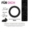 Specora - Spiral Haargummi 10er Pack - 5cm TPU schwarz