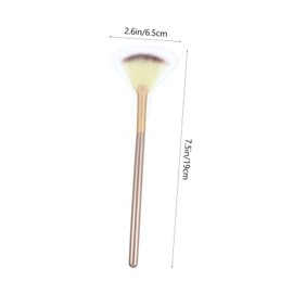 WOONEKY Facial Kit Makeup Brush Set 9pcs Soft Fluffy Powder Puff Fan Shaped Highlighter Blush