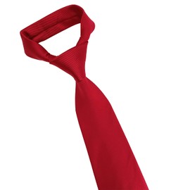Mens Tie Set Solid Color 3.15" (8CM) Formal Red Tie and Pocket Square Set For Men