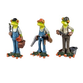 formano Set of 3 Funny Frogs Craftsman 18 cm Figurine Frog Pair Decoration