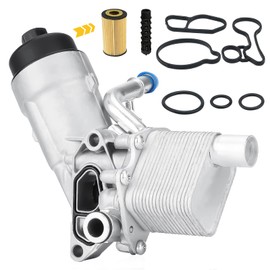 Youxmoto Engine Oil Cooler Filter Housing Assembly Adapter, 2011-2020 for Chevy Cruze Sonic Trax/for Buick Encore 1.4L Turbo, Replace for 55566784 650039 88179-91400, with Gaskets Cap,