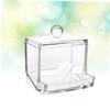 LABRIMP Cosmetic Box Acrylic Swabs Storage Desktop Organizer for Cotton
