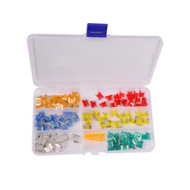 HUIQIAODS Low Profile Mini Blade Car Fuses Assortment Set 5A/ 10A/ 15A/ 20A/ 25A/ 30A/ Replacement Kit With Fuse Clip