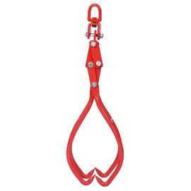 LOPOO 4 Claw Timber Log Lifting Logging Tongs Grabber Tong 28" Opening, Secure Grip, Durable Carbon Steel, Red