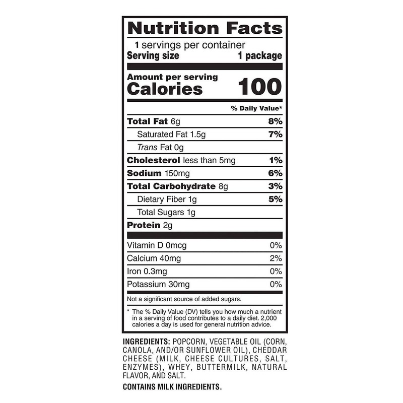 EDYOS Smartfood White Cheddar Popcorn, 5/8 oz Bags, Pack of