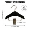 MIUPOO Mini Hanger,Pet Apparel Hangers,Cat Clothes Small Wooden Hangers with