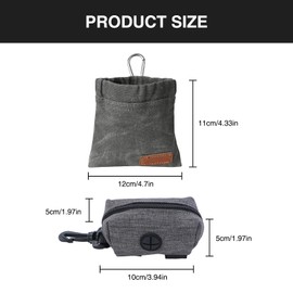 FunnAura Treat Pouch for Dog Training, Hands Free Dog Treat Bags for Walking with Dog Poo Bag Holder