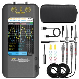 Bside Handheld Oscilloscope 3.98 Inch Touchscreen Digital Oscilloscope Dual Channel 50 MHz Bandwidth Portable Oscilloscope Signal Generator 250 MSa/s Sampling Rate Tablet Automotive Oscilloscope