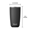 S'well Stainless Steel Tumbler with Slide-Open Lid, 18oz, Onyx, Triple
