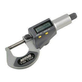 ACCUD Digital Outside Micrometer 0-1"(0-25.4 mm), Professional Inch/Metric Measuring Tools 0.00005"/0.001 mm Resolution, Protective Case