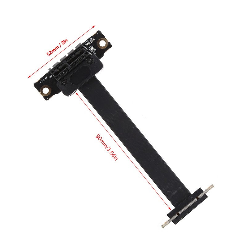 Extension Cable PCIE 1X Dual 90° Network Adapter with LED