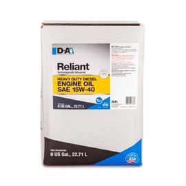 D-A LUBRICANT COMPANY 52105, Reliant Heavy Duty Diesel Engine Oil | Conventional SAE 15W40 (CK-4) | Comparable to T4 Triple Protection | 6 Gallon Bag-in-a-Box (24 Quarts) | Easy Dispense Faucet