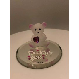 Glass Baron Bear Glass Figurine Daddy's Girl Handcrafted Father's Day Gift