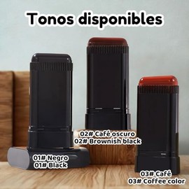 Barra Tinte Temporal Cabello Cubre Canas con Peine 2 en 1, Retoque Rápido Raíces y Canas, Intensidad Color Aplicación Fácil, Portátil, Unisex (1, 02 B