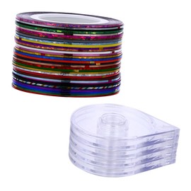 Healvian 120pcs Manicure Gold and Stickers Manicure Strip Sticker Glitter Stickers DIY Manicure Decals Striping Tape Lines Holographic Nail Sticker Stickers for Nails Kit Off