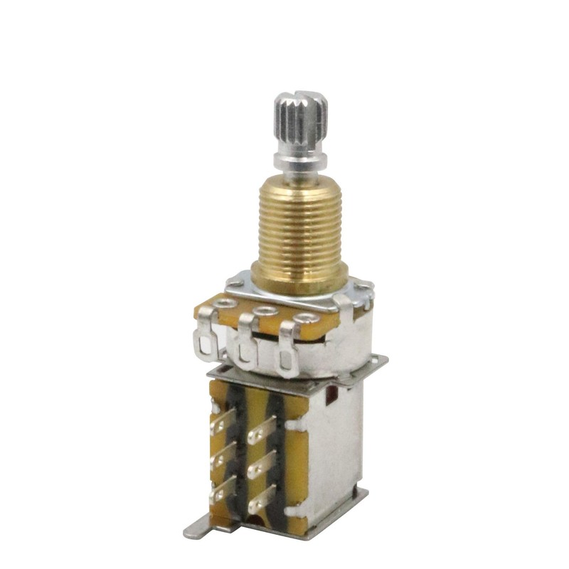 SCUD PU-PUSH-500A Switch Pot, PUSH-PUSH Lock, 500KΩ, A-Curve, Millimeter Size,