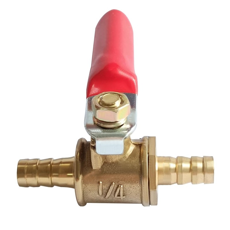 Joywayus Brass Shut Off Ball Valve 1/4" Barb x 1/4"