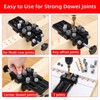 GOINGMAKE Dowel Jig Kit with Quick Positive Stop and Clamp,