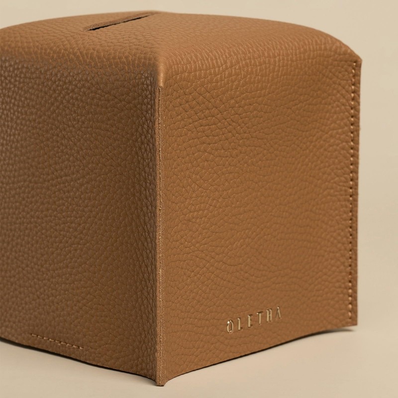 OLETHA Aesthetic Square Tissue Box Cover, Tissues Cube Box Holder,