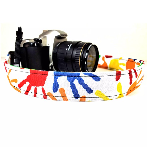 Unbranded Handprint Camera Strap - Paint Hands Camera Strap -Double